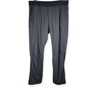Lululemon Sweatpants Men's 2XL Gray Black Yoga Training Pockets Athletic Striped